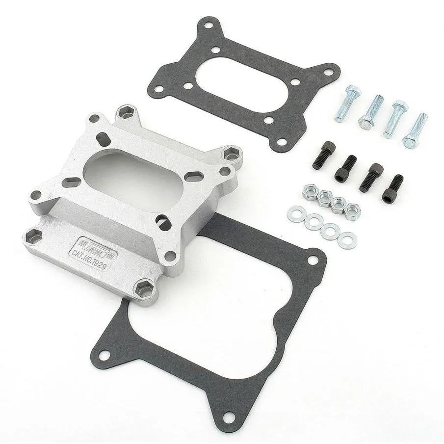 Mr. Gasket Aluminum Carburetor Adapter - Converts Holley 2 BBL to Quadrajet 4 BBL Intake Manifold