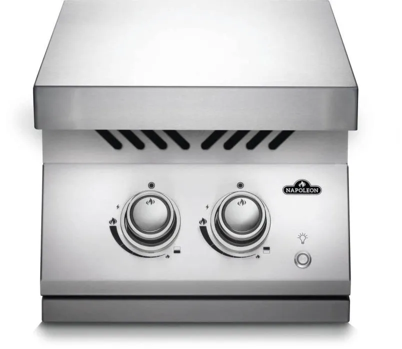 Napoleon Built-In 700 Series Inline Dual Range Top Burner Natural Gas Grill with Stainless Steel Cover - BIB12RTNSS