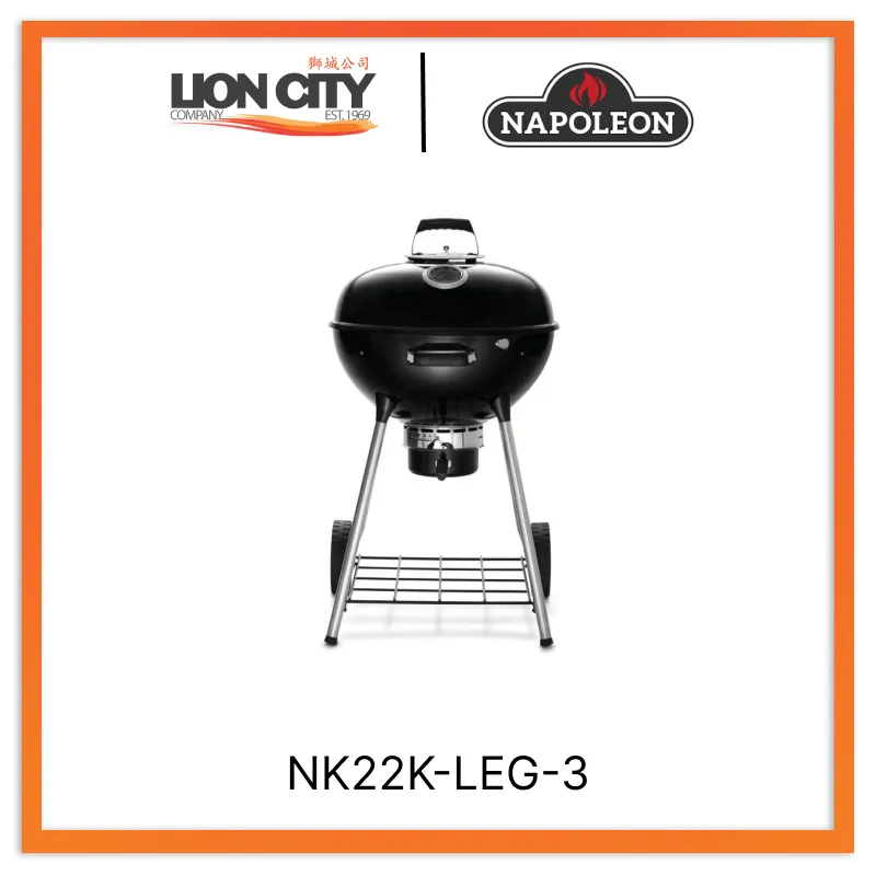 NAPOLEON NK22K-LEG-3 Premium 22 Charcoal Kettle