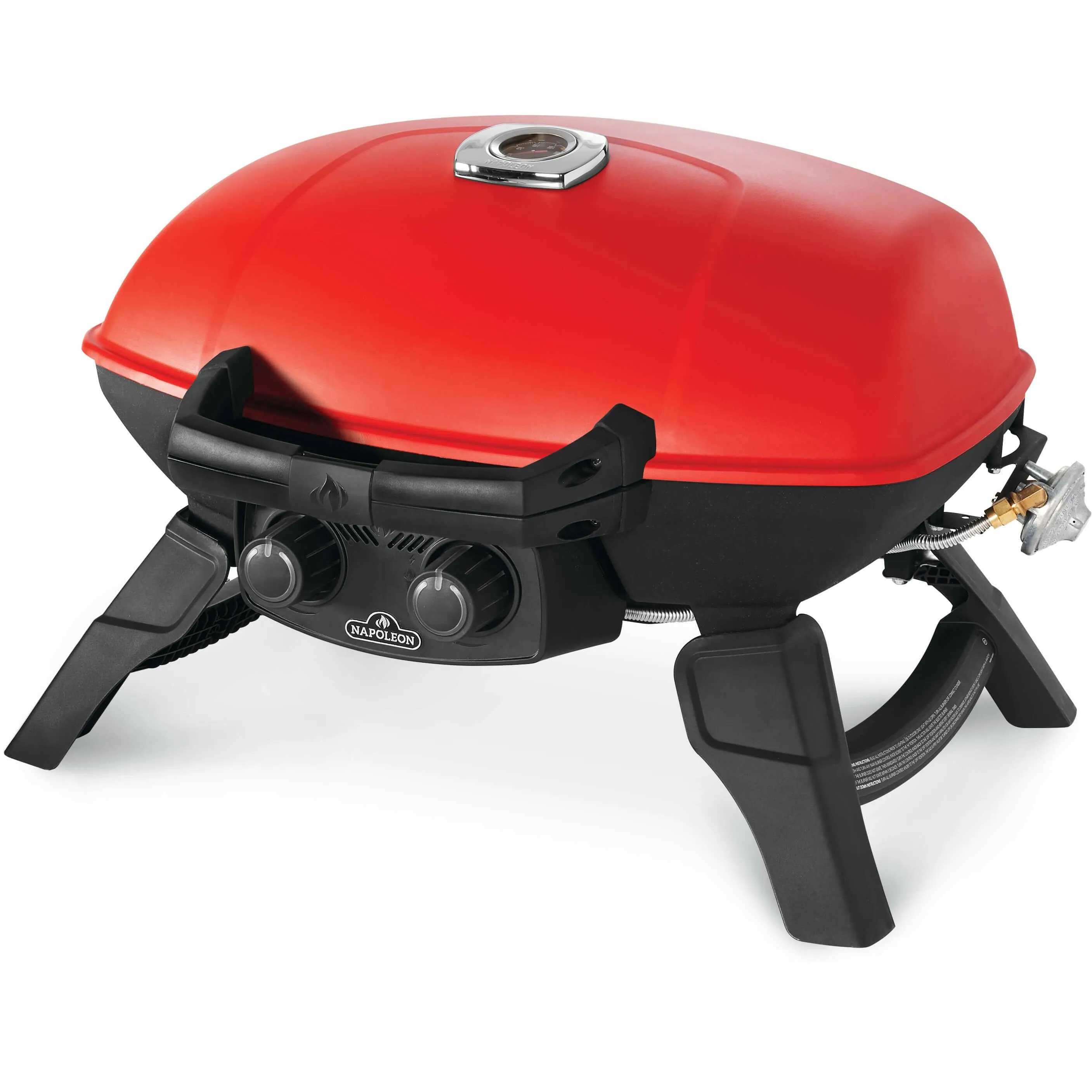 Napoleon TravelQ285 Portable Gas Grill With Griddle - Red