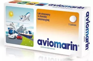 Prevent motion sickness, nausea and vomiting, Aviomarin