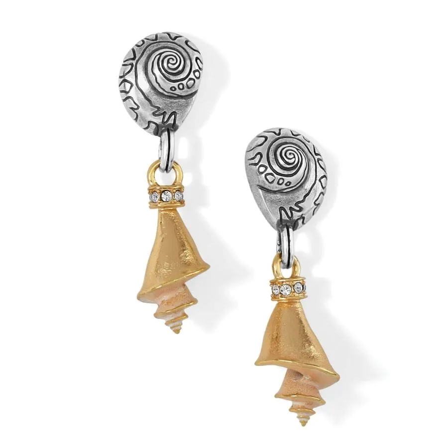 Shells Duo Post Drop Earrings