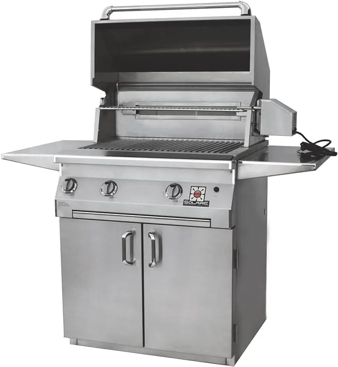 Solaire 42" Stainless Steel Freestanding Infrared Gas Grill w/ Rotisserie