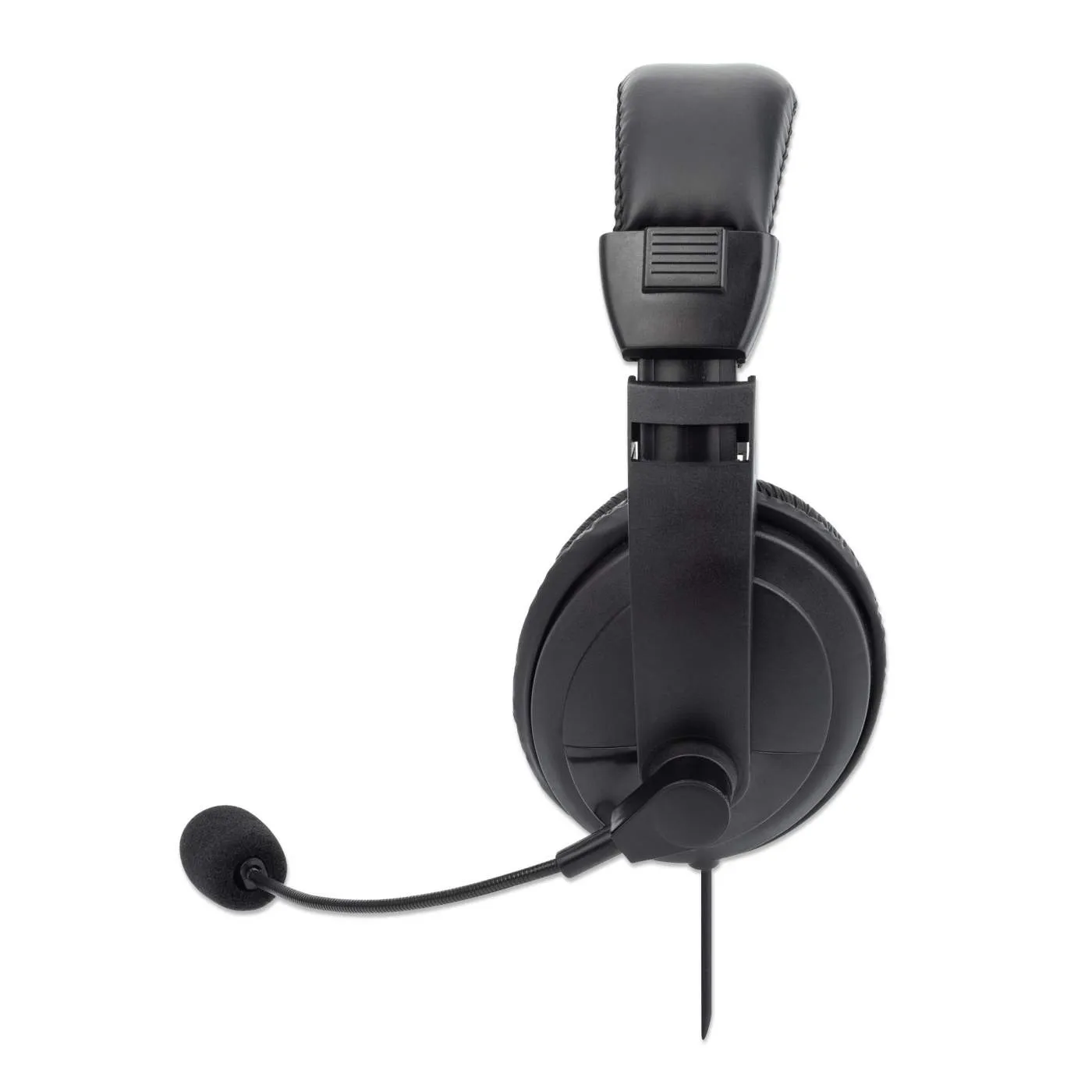 Stereo USB Headset - Lightweight Over-Ear Design with Built-in Adjustable Microp