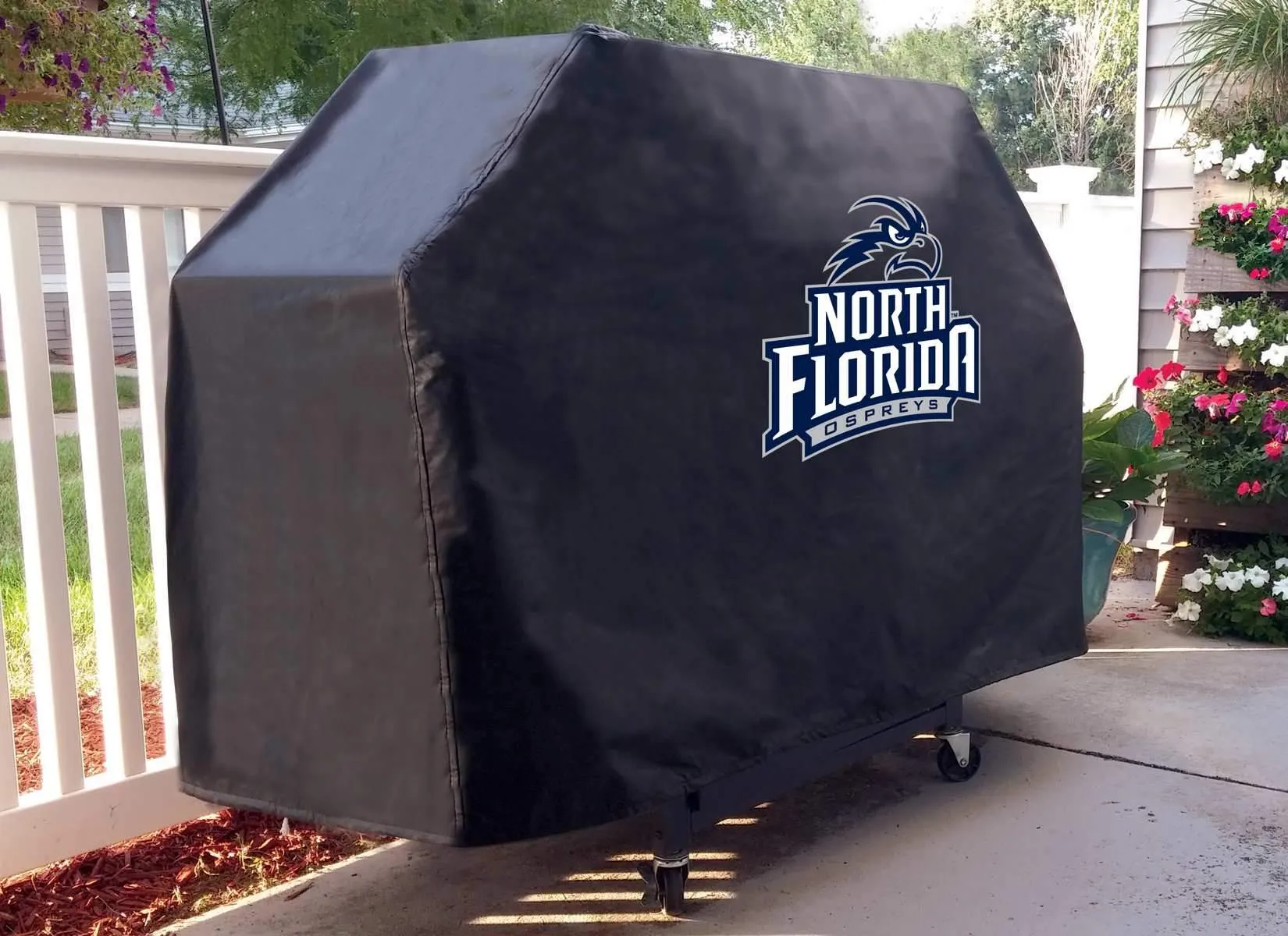 UNF Ospreys HBS Black Outdoor Heavy Duty Breathable Vinyl BBQ Grill Cover