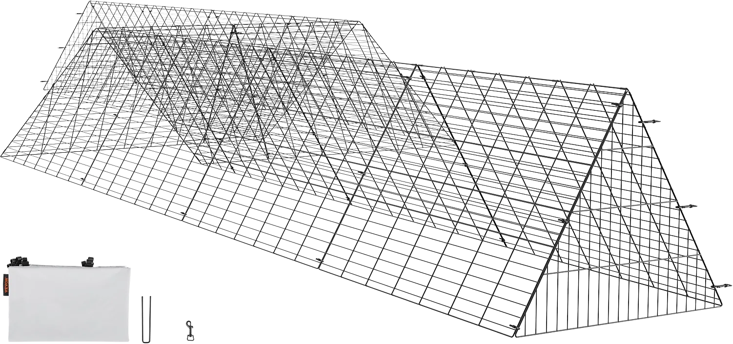 Vevor Chicken Tunnels 287" x 78.7" x 24.2" Portable with Corner Frames for Yard 2 Sets New