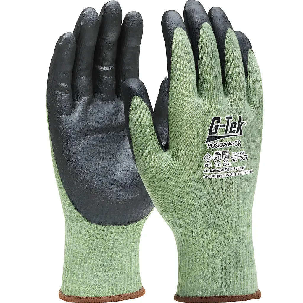 West Chester 713KSSN/M AR Seamless Knit PolyKor/Aramid Blend Glove with Nitrile Foam Coated Grip on Palm & Fingers