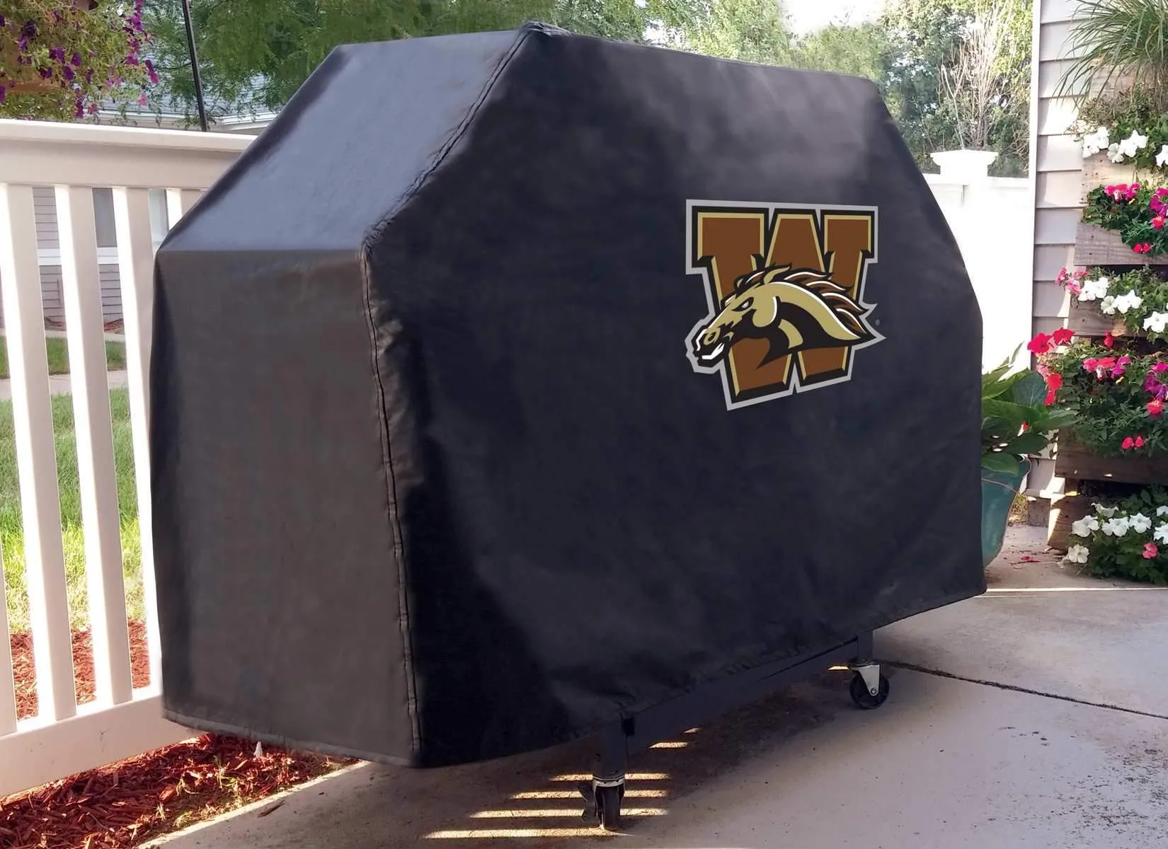 Western Michigan Broncos HBS Black Outdoor Heavy Duty Vinyl BBQ Grill Cover